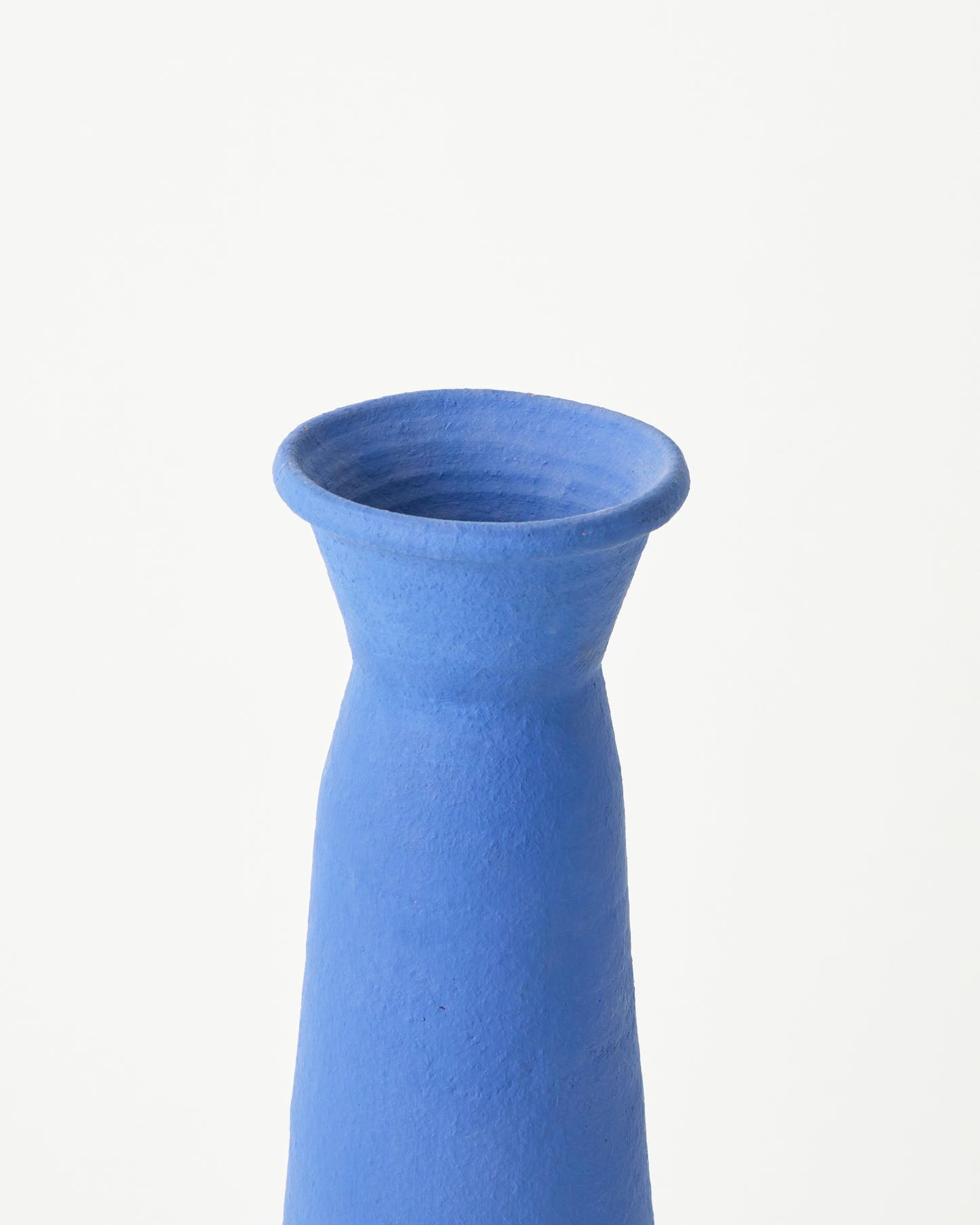 Blue terracota floor vase